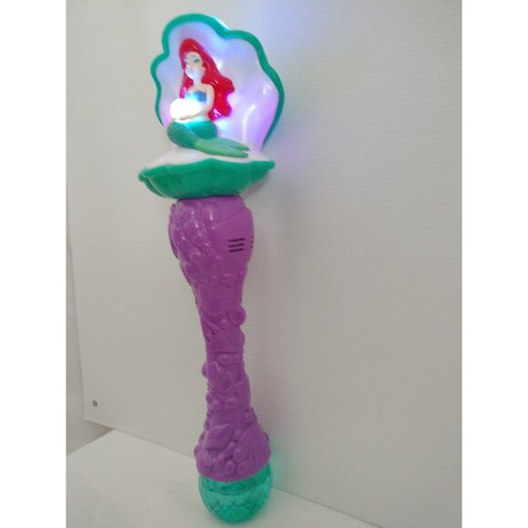 Vintage Disney Little Mermaid Bubble Blower Wand  Light Up Musical Ariel 1988 - Picture 5 of 9